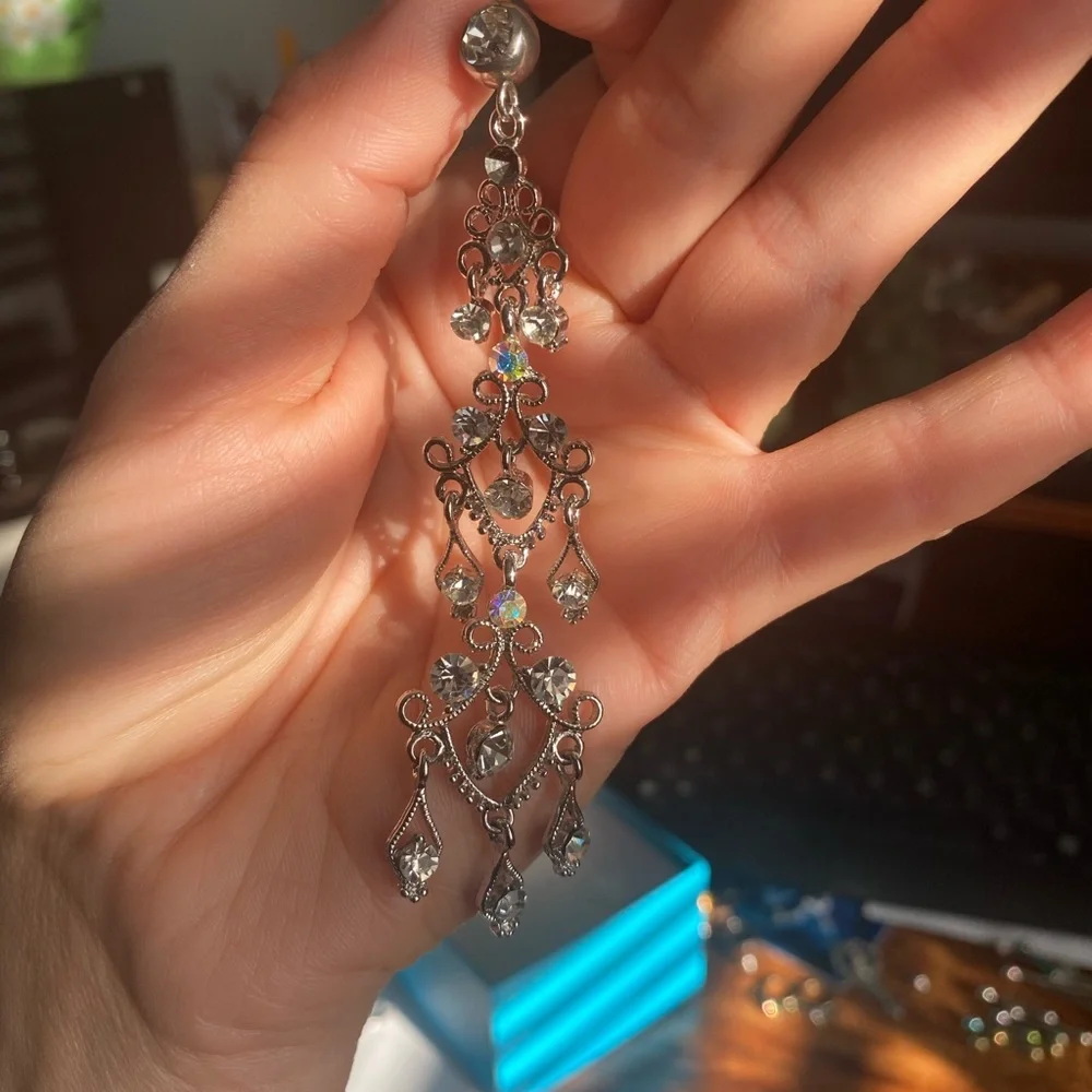 📞LAST CALL📞 Chandelier Belly ring (with no top ball!) - Picture 1 of 2